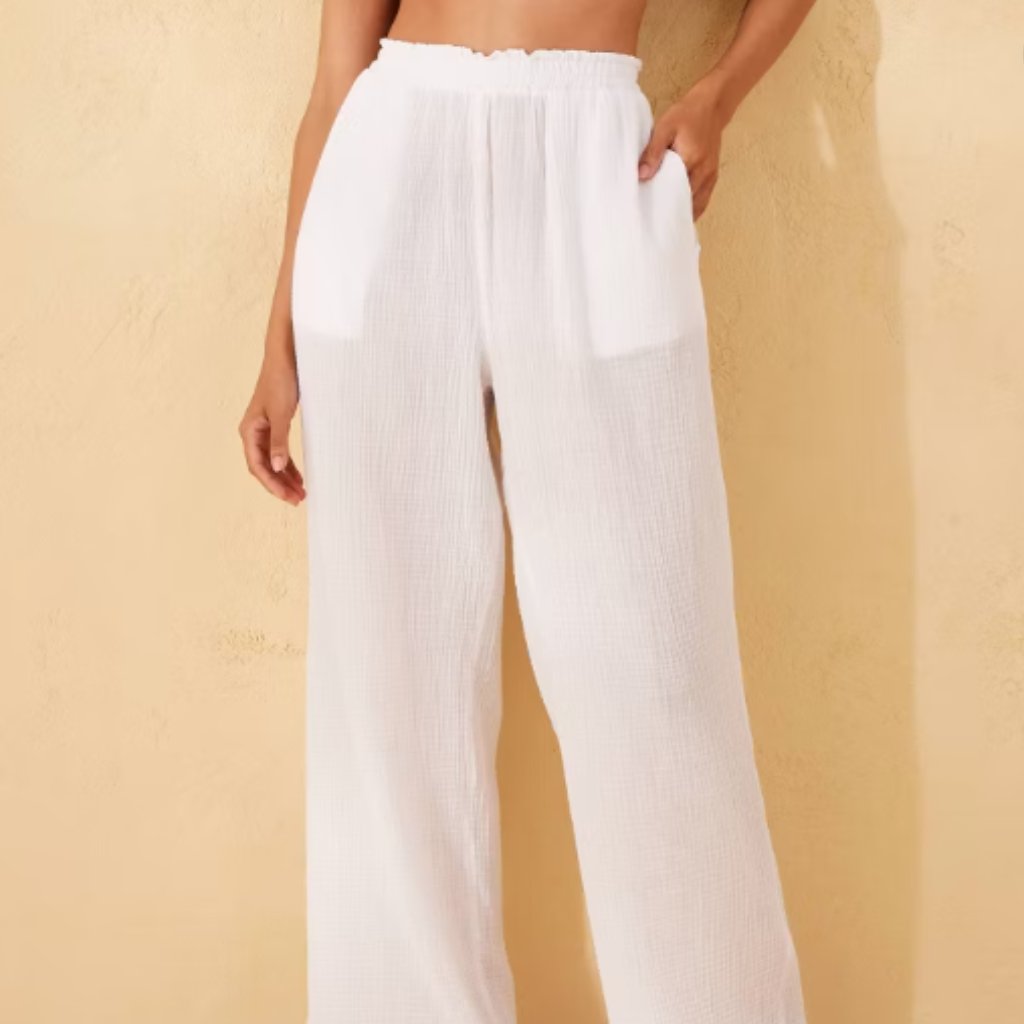 L'agence Size Small White Flowy Pants
